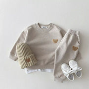 Fashion Toddler Bear Sweatshirt Set