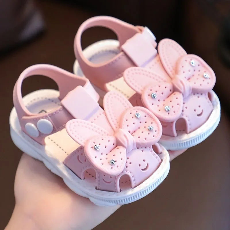 infant summer sandals Cute and Comfy Sandals for Infant Girls, Beige / 24
