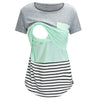 Striped Maternity Nursing Top