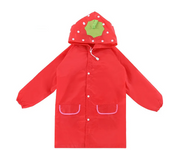 Animal-Style Solid Color Kids' Cartoon Raincoat