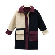 Patchwork Top Girl Fashion Coat