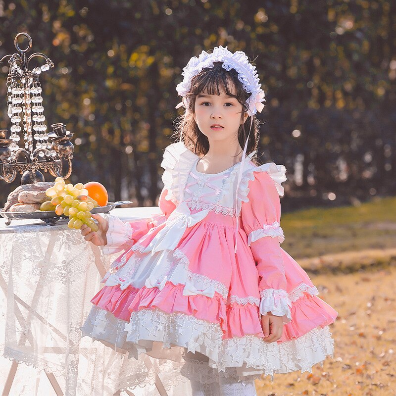 Long Sleeves Lace Ruffle Skirt Baby Girl Fashion Dress – 1lovebaby
