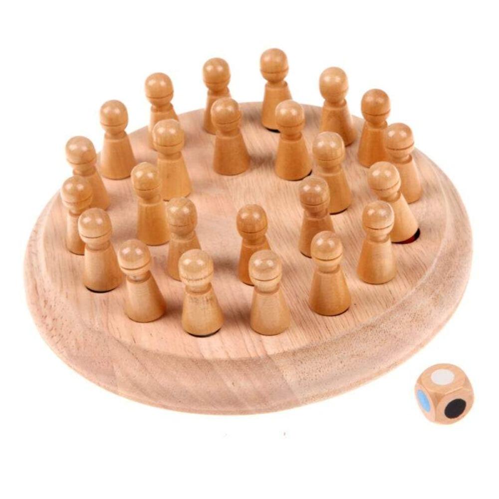 Memory Wooden Chess Game for Children. 