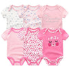 6 Pcs Bundle Mix Prints Soft Cotton Baby Boy Onesies