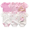 6 Pcs Bundle Mix Prints Soft Cotton Baby Boy Onesies