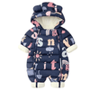 Cartoon Design Pattern Hooded Parka Jumpsuit