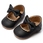Bowknot Baby Girl Soft Sole First Walker Rubber Flat Shoes