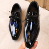 Classic Shiny Pointy Toe Boys Formal Leather Party Shoes