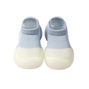 Tri Color Soft Rubber Sole Anti Slip Baby Walker Shoes