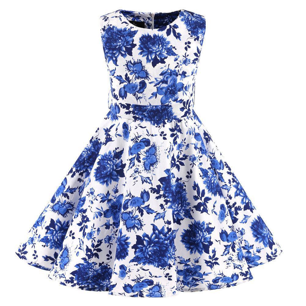 Apple Pattern Print Design Girl Summer Casual Dress, Red Cherry / 8
