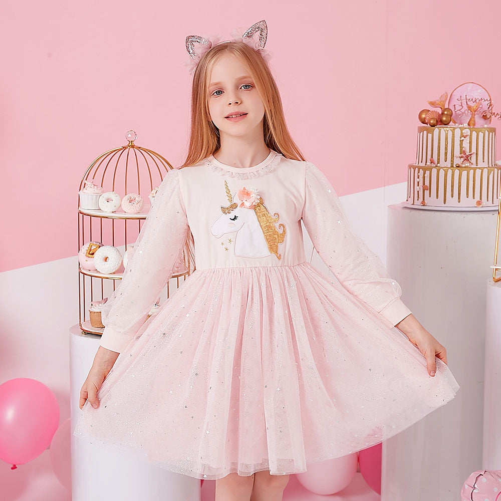 Sweet Color Rabbit Design Dress, Beige / 3T Sweet Color Rabbit Design Dress, Beige / 3T