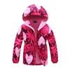 Big Heart Print Waterproof Hoodie Jacket