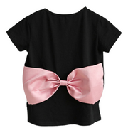 Pink Big Bow Design Mommy and Me Matching Tee Dress