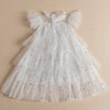 Star Splash Layering Mesh Girl Casual Birthday Dress