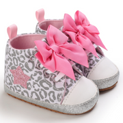 Lovely Bow Hi-cut Baby Girl First Walker Sneaker Shoes