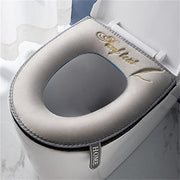 Universal Toilet Seat Cover Soft  Removable Zipper With Flip LidHandle