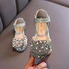 Pearl Rhinestones Open Side Shoes