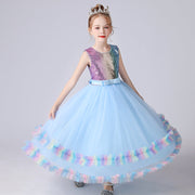 Rainbow Sequin Top Party Dress