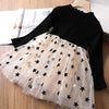 Long Sleeve Top Star Mesh Girl Dress