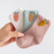 1 Set Of 3 Pairs Of Soft Newborn Socks For Babies