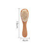 Baby Natural Wooden Baby Soft Wool Hair Brush Head Comb