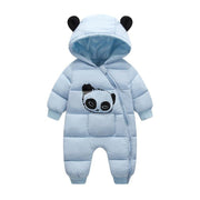 Panda Hooded Baby Romper