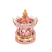3D Wooden Puzzle | Romantic Carousel Mechanical | Gift for Your Children
