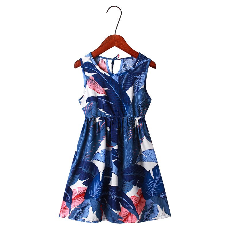 Hawaiian Floral Design Girl Summer Sun Dress, 4 / White/Black Hawaiian Floral Design Girl Summer Sun Dress, 4 / White/Black