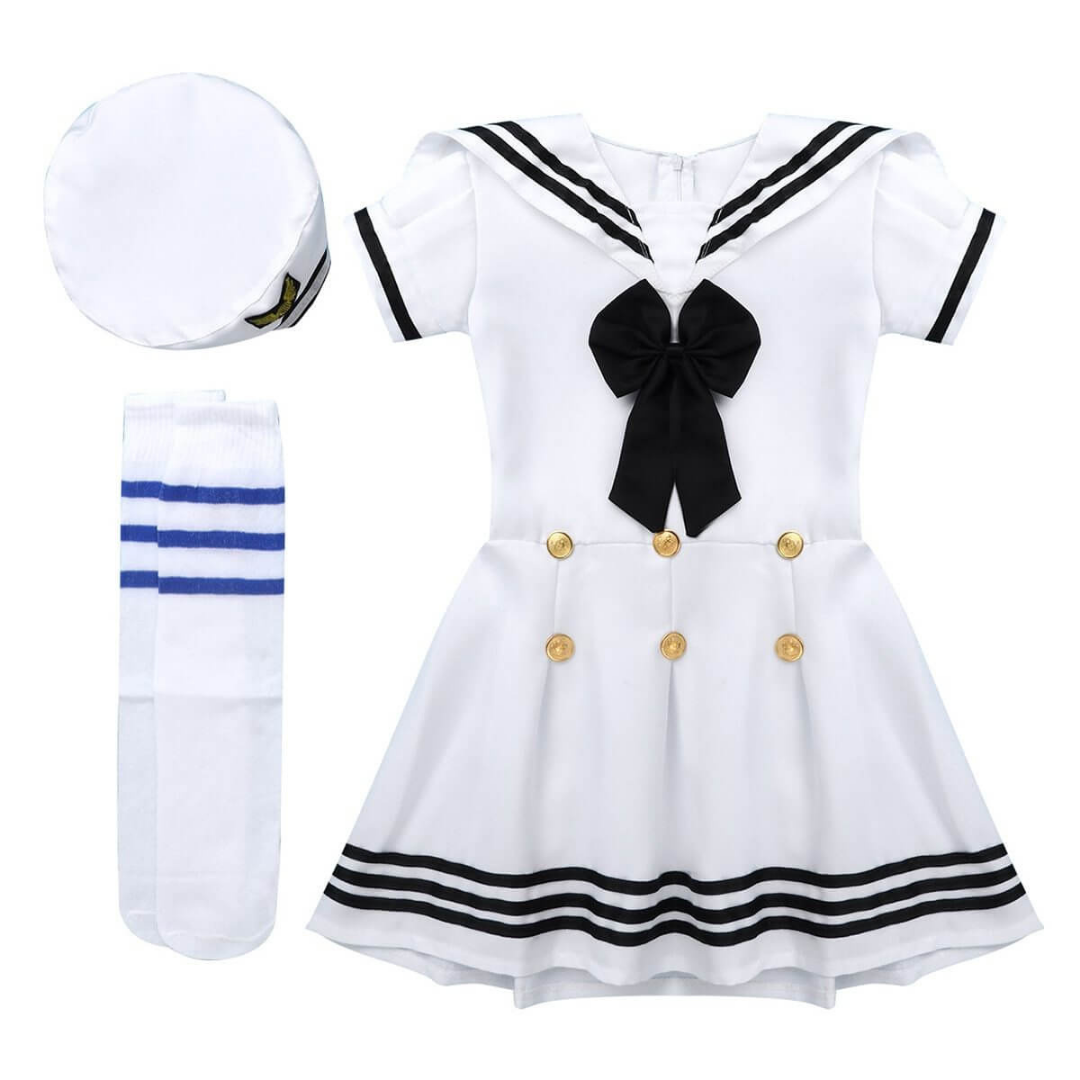 Navy Girl Sailor Uniform Costume Set – 1lovebaby