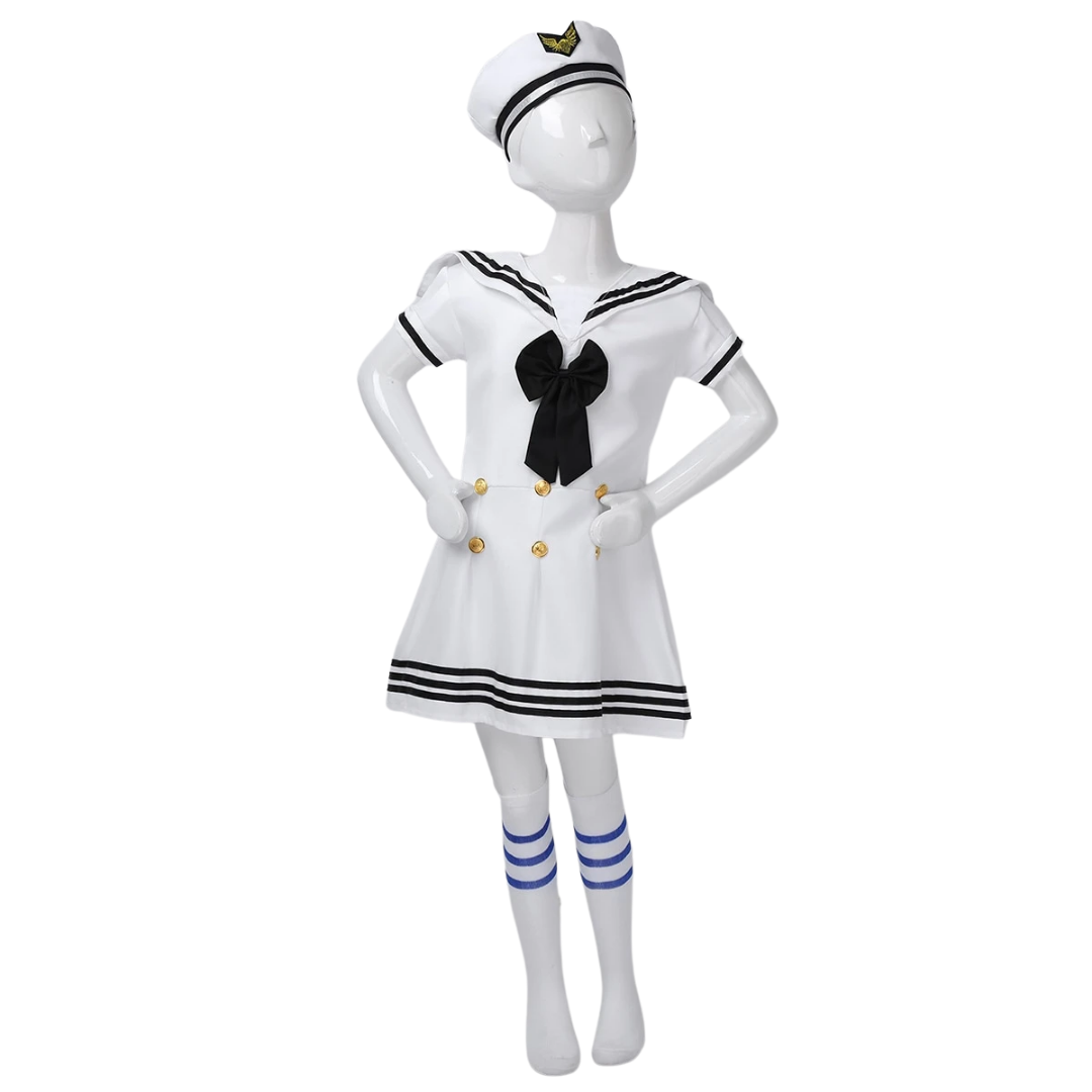 Navy Girl Sailor Uniform Costume Set, 8 Navy Girl Sailor Uniform Costume Set, 8