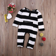 Striped Print Baby Jumpsuit