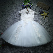 Elegant Lace and Sequin Beads Design Wedding and Baptismal Princess Ball Gown