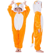 Orange Fox Hooded Onesies Costume Sleepwear Pajamas