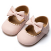 Bowknot Baby Girl Soft Sole First Walker Rubber Flat Shoes