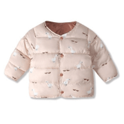 Pink Duck Pattern Baby Winter Parka Jacket