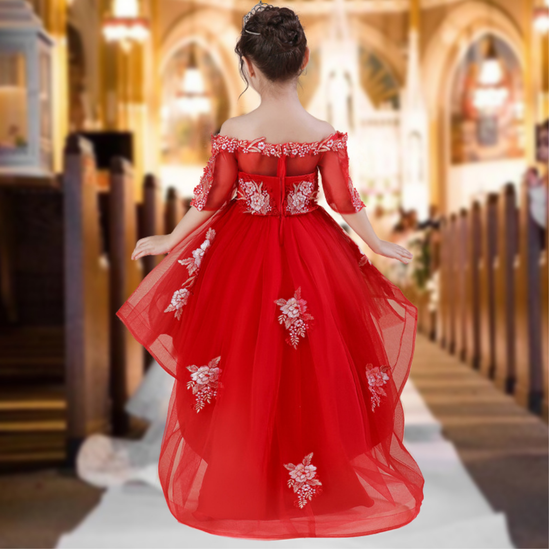 Off shoulder party frock designs cheap