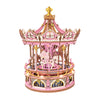 3D Wooden Puzzle |  Romantic Carousel Mechanical Music Box | Gift for Your Children