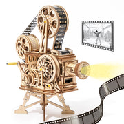 3D Wooden Puzzle |  Hand Crank Projector Classic Film Vitascope | Gift for Children and Adults