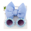 Trendy Sunglasses and Cute Bow Headwear Set for Kids