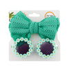 Trendy Sunglasses and Cute Bow Headwear Set for Kids