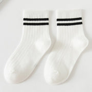 White Stripes Cotton Socks For Children