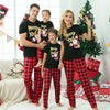 Conjunto de pijamas a juego para familia, camisetas de manga corta y pantalones largos
