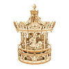 3D Wooden Puzzle |  Romantic Carousel Mechanical Music Box | Gift for Your Children