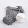 Conjunto de manta envolvente de mohair suave tejido con diadema para bebé