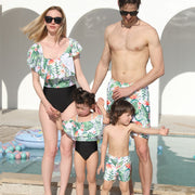 Summer Mother Father Kids Matching Swimwear