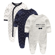 3 Pcs Bundle Long Sleeves Baby Boy Jumpsuit