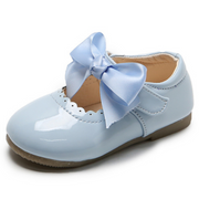 Ribbon Lace Bow Solid Color Baby Princess Party Shoes