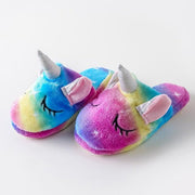 3D Unicorn with Ears Plush Slippers