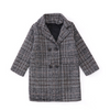 Woolen Plaid Winter Girl Coat