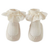Lace Design Soft Cotton Socks Anti Slip Baby Walker Shoes